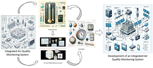 Development of an Integrated Air Quality Monitoring System for Temperature, Humidity, CO, and PM10 Measurement 